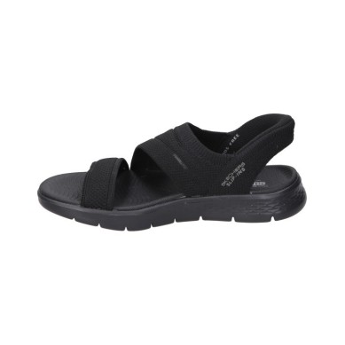 SANDALIA SKECHERS SIL-INS MUJER GO WALK FLEX SANDAL ENTICING 141482/BBK NEGRA