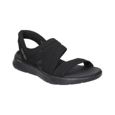 SANDALIA SKECHERS SIL-INS MUJER GO WALK FLEX SANDAL ENTICING 141482/BBK NEGRA