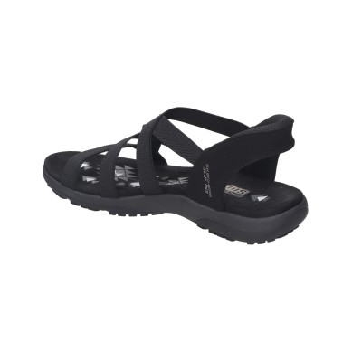 SANDALIA SKECHERS MUJER SLIP-INS 163460/BBK NEGRA