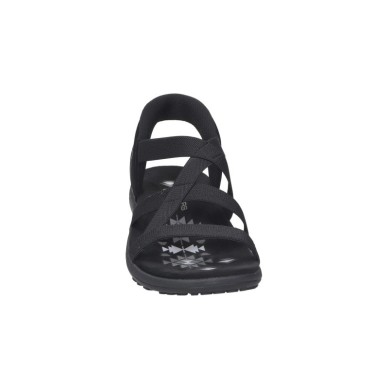 SANDALIA SKECHERS MUJER SLIP-INS 163460/BBK NEGRA