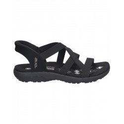 SANDALIA SKECHERS MUJER SLIP-INS 163460/BBK NEGRA