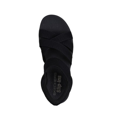 SANDALIA SKECHERS MUJER SLIP-INS 163524/BBK NEGRA