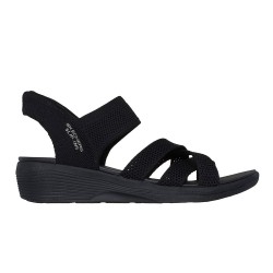 SANDALIA SKECHERS MUJER SLIP-INS 163524/BBK NEGRA