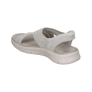 SANDALIA SKECHERS SIL-INS MUJER GO WALK FLEX SANDAL ENTICING 141482/NAT BEIGE CLARO