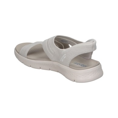 SANDALIA SKECHERS SIL-INS MUJER GO WALK FLEX SANDAL ENTICING 141482/NAT BEIGE CLARO