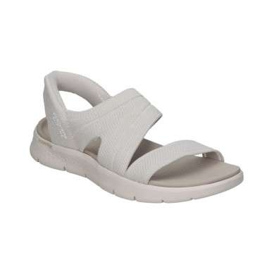 SANDALIA SKECHERS SIL-INS MUJER GO WALK FLEX SANDAL ENTICING 141482/NAT BEIGE CLARO