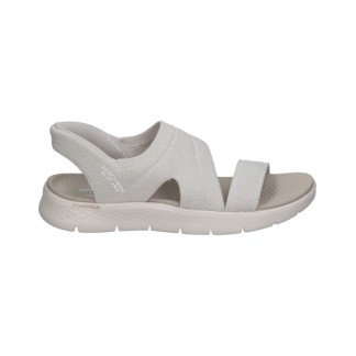SANDALIA SKECHERS SIL-INS MUJER GO WALK FLEX SANDAL ENTICING 141482/NAT BEIGE CLARO