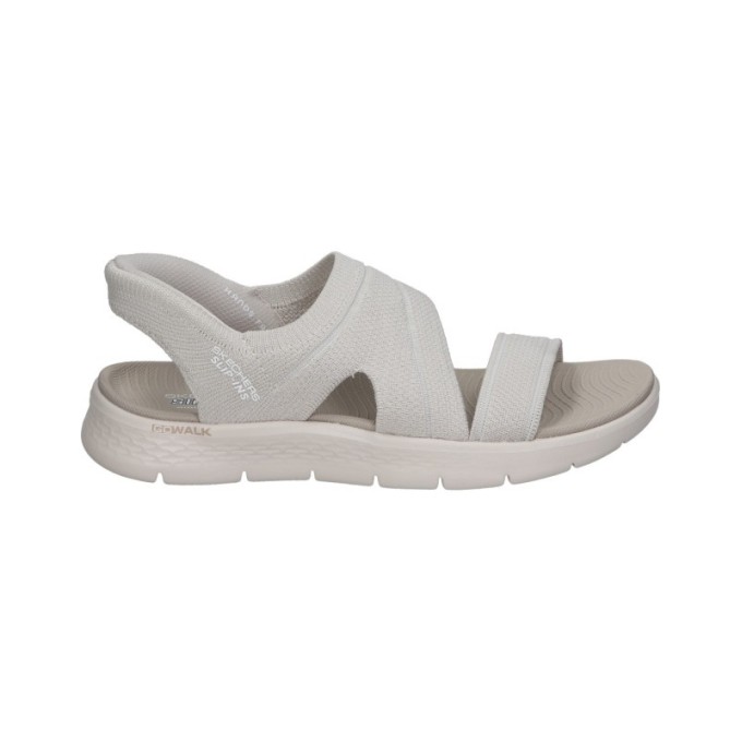 SANDALIA SKECHERS SIL-INS MUJER GO WALK FLEX SANDAL ENTICING 141482/NAT BEIGE CLARO