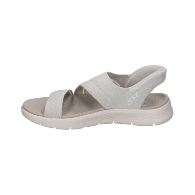 SANDALIA SKECHERS SIL-INS MUJER GO WALK FLEX SANDAL ENTICING 141482/NAT BEIGE CLARO