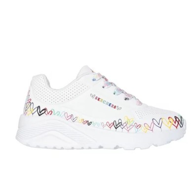 ZAPATILLA SKECHERS NIÑA BLANCA UNO LITE STREET 314091L/WMLT