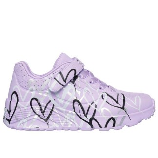ZAPATILLA SKECHERS NIÑA BLANCA CORAZONES UNO LITE STREET 314078L/LVMT