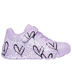 ZAPATILLA SKECHERS NIÑA BLANCA CORAZONES UNO LITE STREET 314078L/LVMT