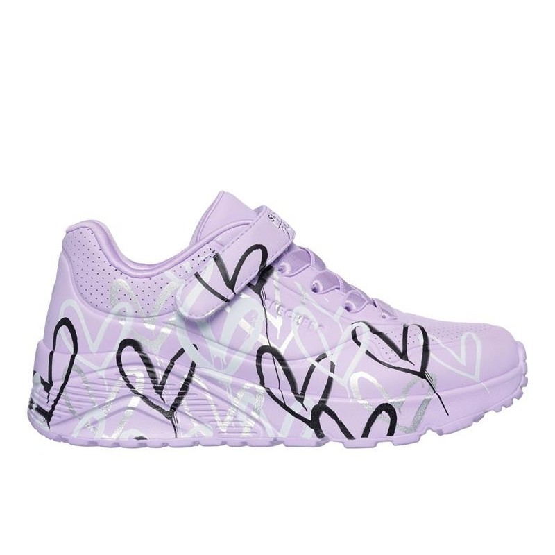 ZAPATILLA SKECHERS NIÑA BLANCA CORAZONES UNO LITE STREET 314078L/LVMT