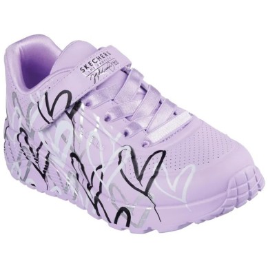 ZAPATILLA SKECHERS NIÑA BLANCA CORAZONES UNO LITE STREET 314078L/LVMT