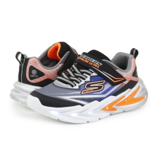 ZAPATILLA SKECHERS 400139L/BKSL LUCES NIÑO GRIS