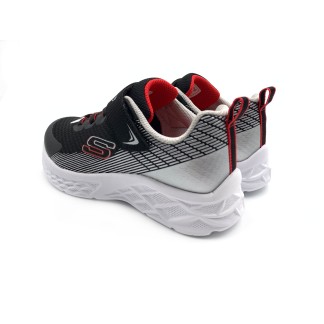 ZAPATILLAS SKECHERS MICROSPEC II ZOVRIS NIÑO 403924L/BKSR NEGRO