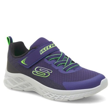 ZAPATILLAS SKECHERS MICROSPEC NIÑO 403924L/NBLM AZUL Y NEGRO