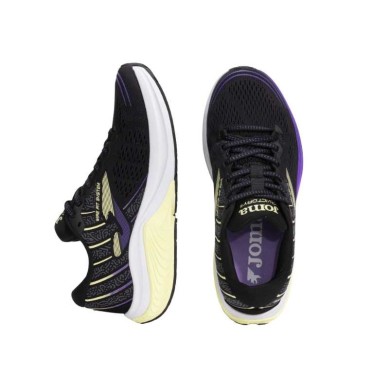 ZAPATILLA JOMA VICTORY MUJER 2501 NEGRA Y MORADA RUNNING
