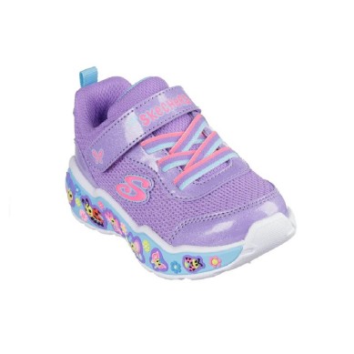 ZAPATILLAS SKECHERS FUN SQUAD BEBE 303158N/PRMT MORADA