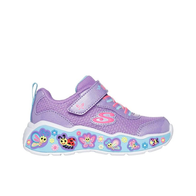 ZAPATILLAS SKECHERS FUN SQUAD BEBE 303158N/PRMT MORADA