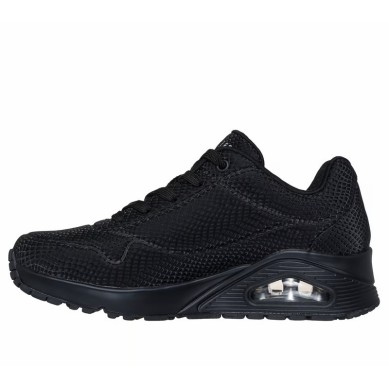 SKECHERS UNO SHINY SCALE MUJER 7177861/BBK  NEGRO PIEL