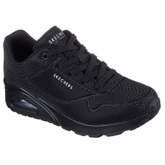 SKECHERS UNO SHINY SCALE MUJER 7177861/BBK  NEGRO PIEL