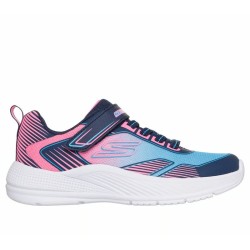 ZAPATILLA SKECHERS NIÑA AZUL Y  ROSA VELCRO 303657L/NVMT