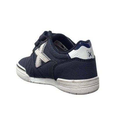 ZAPATILLA MUNICH FUTBOL SALA NIÑO G-3 ATMOSFERA 349 AZUL Y BLANCA