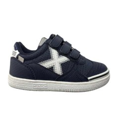 ZAPATILLA MUNICH FUTBOL SALA NIÑO G-3 ATMOSFERA 349 AZUL Y BLANCA