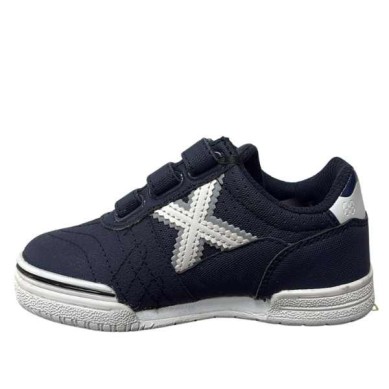 ZAPATILLA MUNICH FUTBOL SALA NIÑO G-3 ATMOSFERA 349 AZUL Y BLANCA