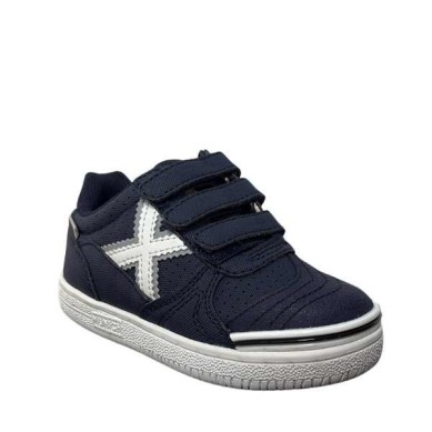 ZAPATILLA MUNICH FUTBOL SALA NIÑO G-3 ATMOSFERA 349 AZUL Y BLANCA