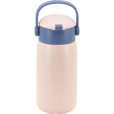 BOTELLA ROBOT ROSA INFANTIL 560 ML PAJITA