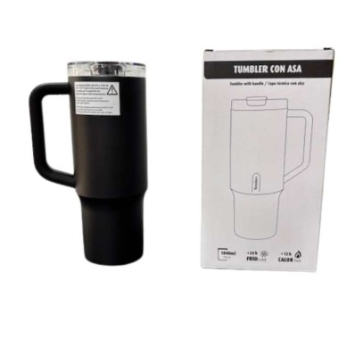 TUMBLER BOTELLA TERMO 1000ML NEGRO TANDEM 991322
