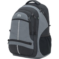 MOCHILA  DOBLE CUERPO OXFORD/AC NEGRA  GRIS 361064