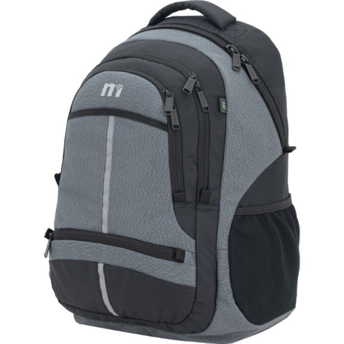 MOCHILA  DOBLE CUERPO OXFORD/AC NEGRA  GRIS 361064