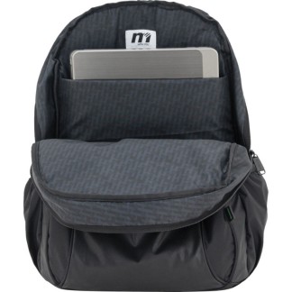 MOCHILA  DOBLE CUERPO OXFORD/AC NEGRA  GRIS 361064