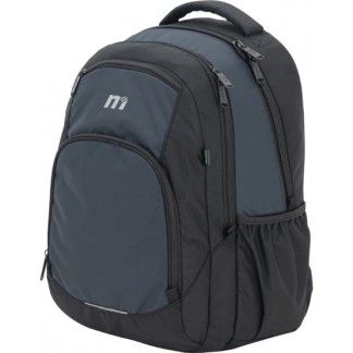 MOCHILA  DOBLE CUERPO OXFORD/AC NEGRA  GRIS 361064