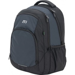 MOCHILA  DOBLE CUERPO OXFORD/AC NEGRA  GRIS 361064