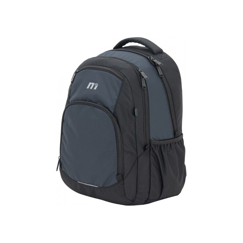 MOCHILA  DOBLE CUERPO OXFORD/AC NEGRA  GRIS 361064