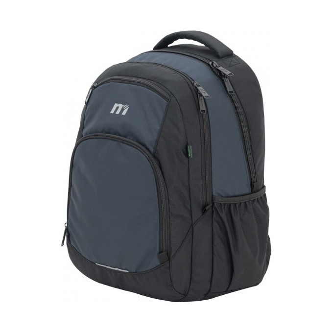 MOCHILA  DOBLE CUERPO OXFORD/AC NEGRA  GRIS 361064