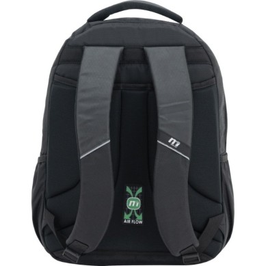 MOCHILA  DOBLE CUERPO OXFORD/AC NEGRA  GRIS 361064