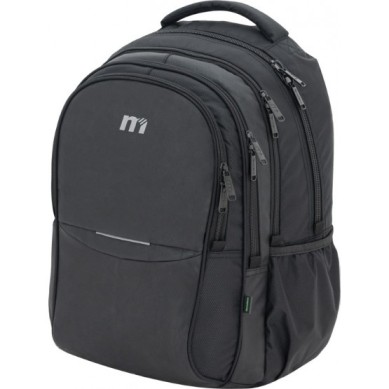 MOCHILA  DOBLE CUERPO OXFORD/AC NEGRA  GRIS 361064
