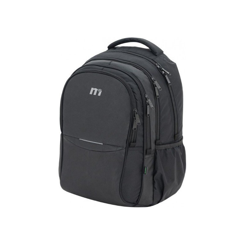 MOCHILA  DOBLE CUERPO OXFORD/AC NEGRA  GRIS 361064