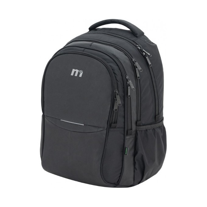 MOCHILA  DOBLE CUERPO OXFORD/AC NEGRA  GRIS 361064