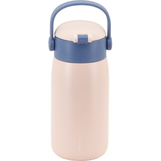 BOTELLA ROBOT ROSA INFANTIL 560 ML PAJITA