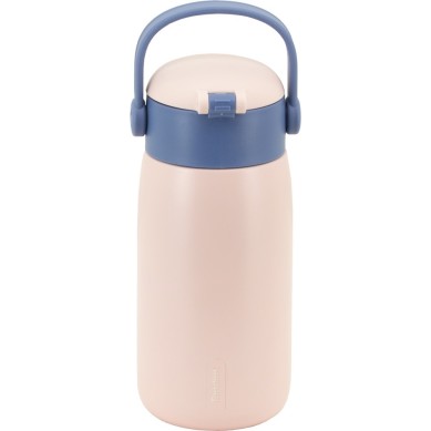 BOTELLA ROBOT ROSA INFANTIL 560 ML PAJITA