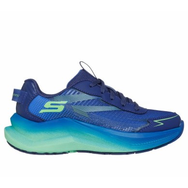 SKECHERS NIÑO MAX CUSHIONING ASCENDER 404023L/NVLM AZUL Y VERDE