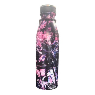 BOTELLA TÉRMICA 500ML NEGRA ROSA 611657