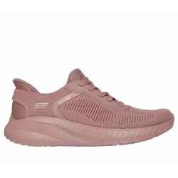 ZAPATILLA MUJER  SKECHERS SLIP-INS BOBS SQUAD ROSA 117497 ROS