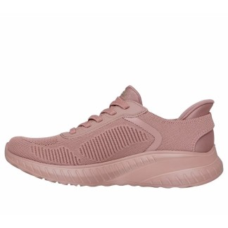 ZAPATILLA MUJER  SKECHERS SLIP-INS BOBS SQUAD ROSA 117497 ROS